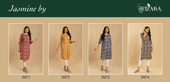 Gulzara Jasmine Cotton Printed Kurtis Catalog